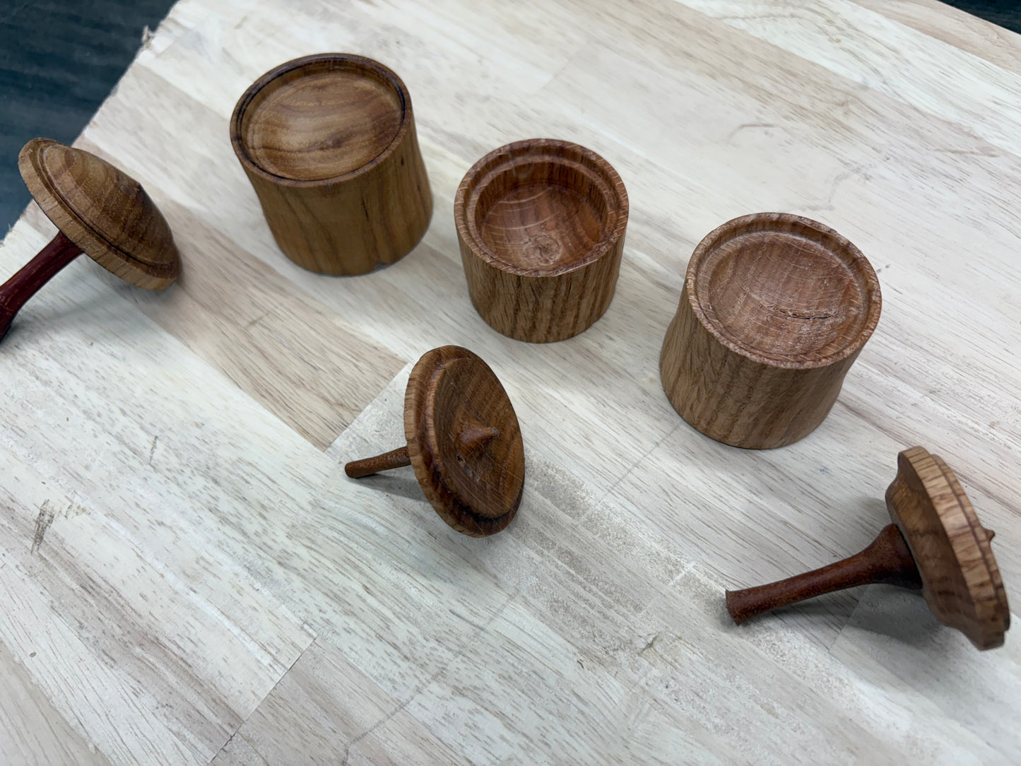 Wood Top, Gift for Office Mate, Gift Made From Wood, Office Gadgets, Desk Decor, Wooden Tops