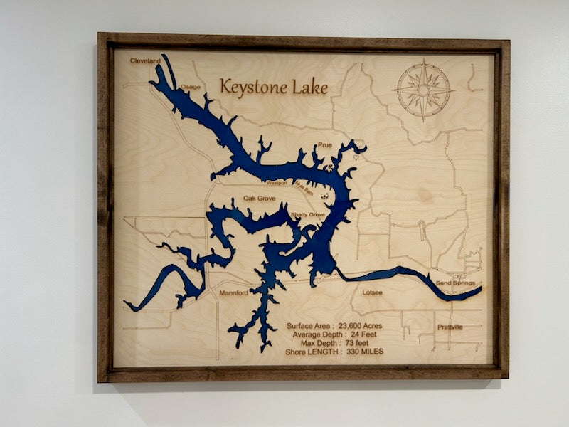 Custom Lake Map, Custom Island map, nautical decor, Island house Decor, fishing map
