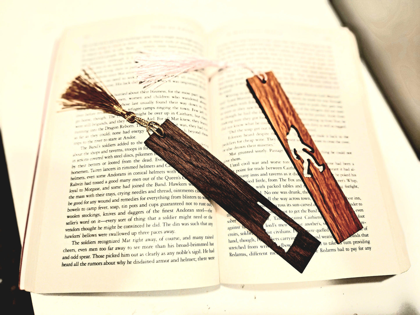 Bigfoot, Custom Wood Bookmarks with Tassel, Personalized Wooden Bookmark, Unique , Christmas Gifts for Reader, Gift for Her, Gifts for Him