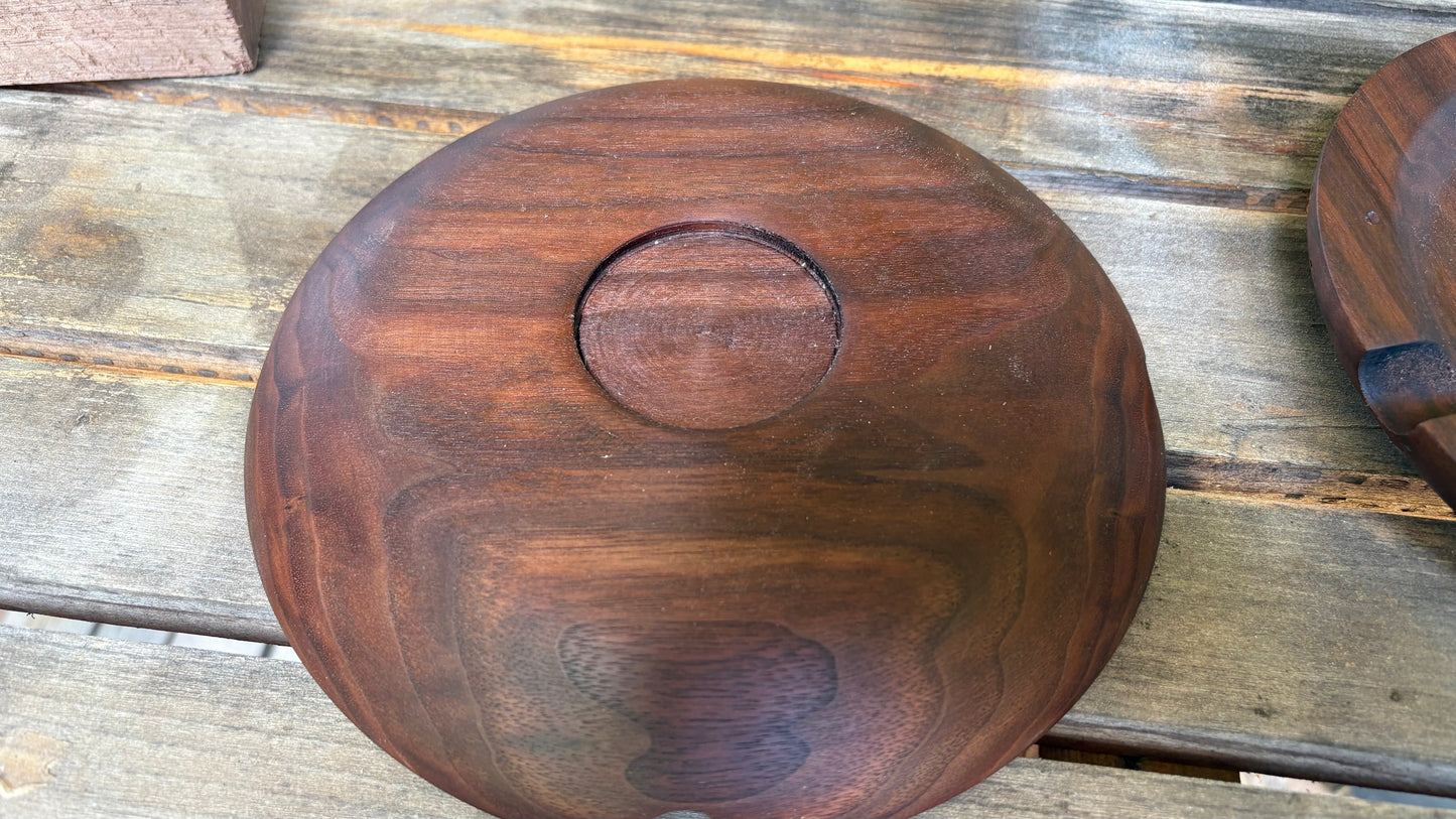 Engraved Walnut Ashtray