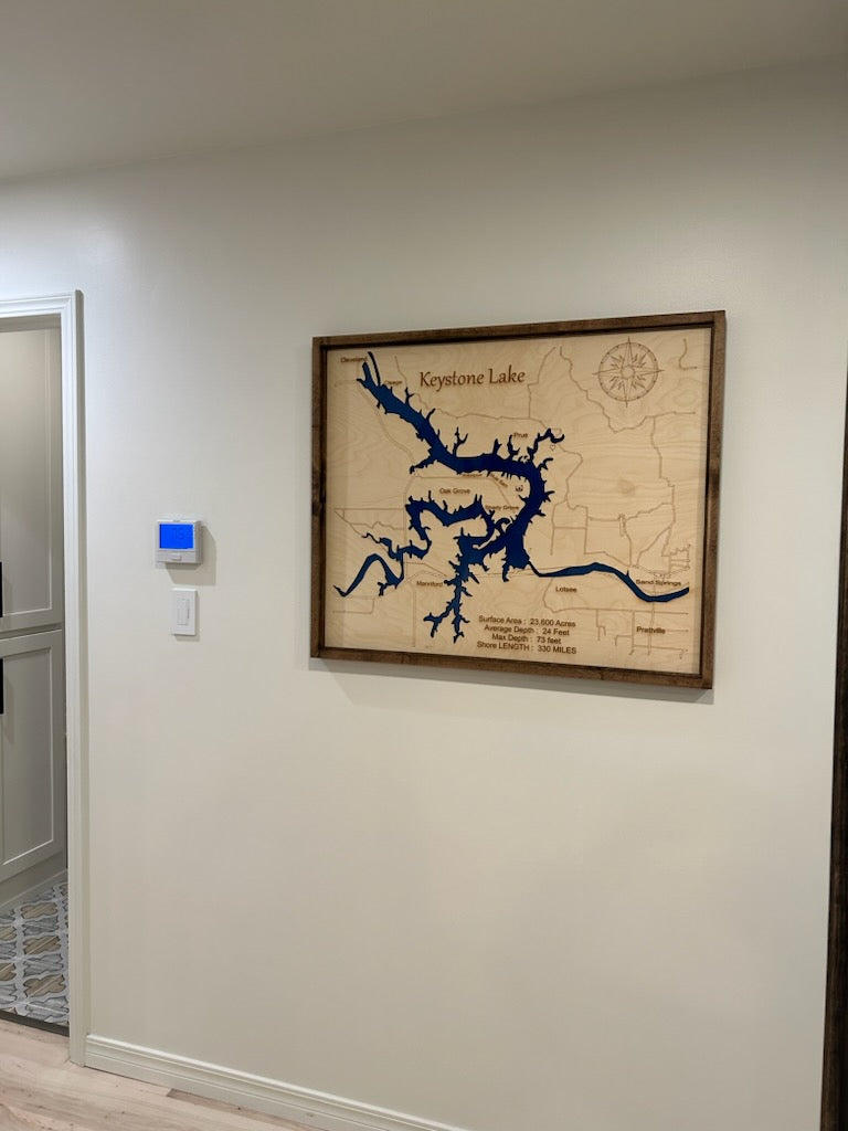 Custom Lake Map, Custom Island map, nautical decor, Island house Decor, fishing map
