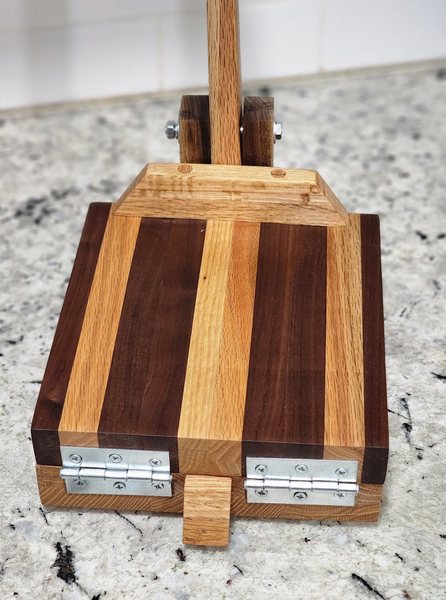 Hardwood Tortilla Press 8 inch-Made from solid red oak and walnut--includes free laser engraving